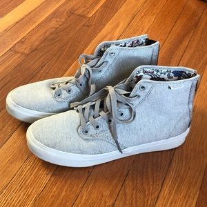 Gray Vans high tops